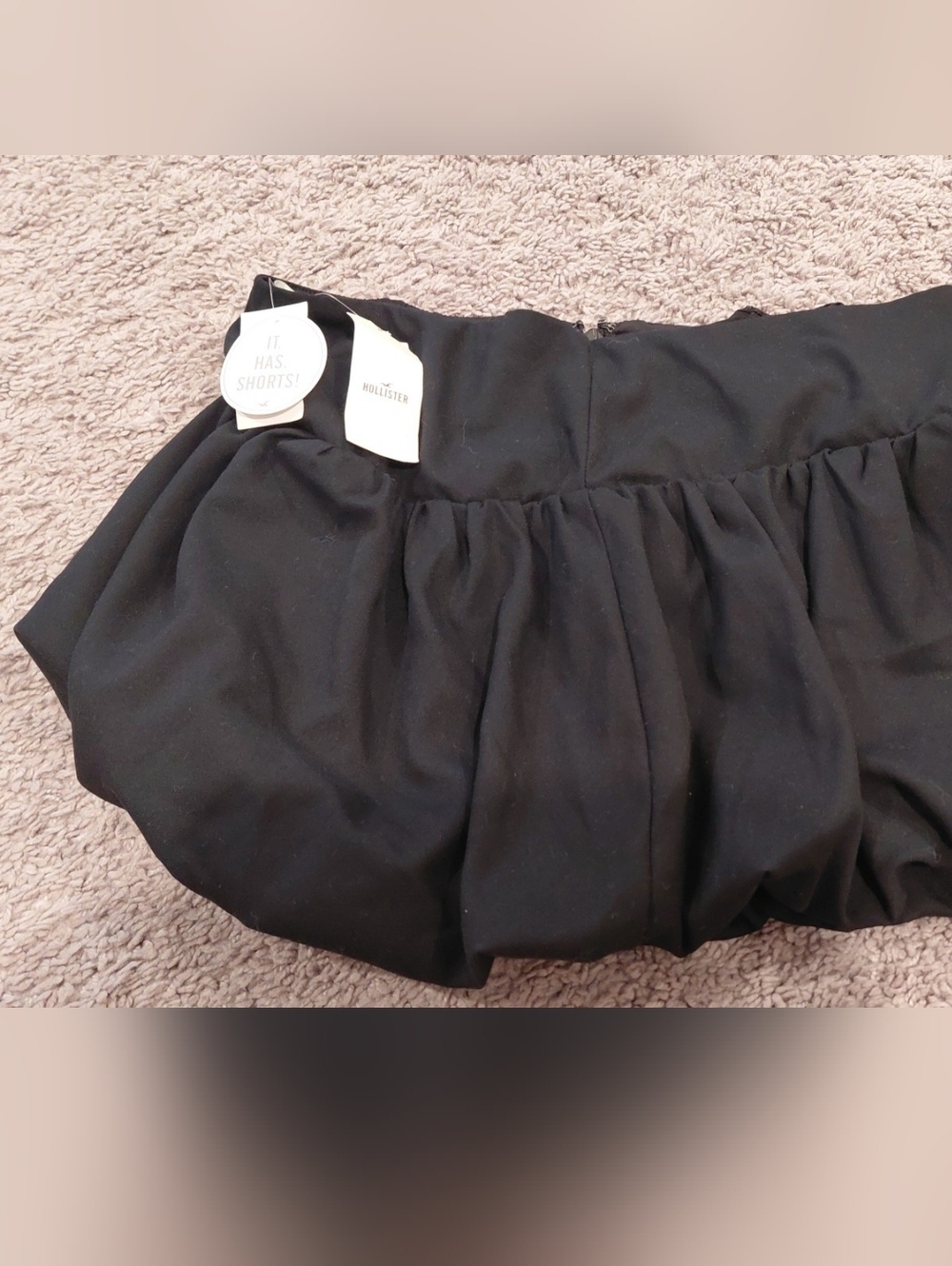 Hollister Black Mini Skirt with Tiered Ruffles